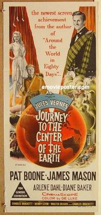 e731 JOURNEY TO THE CENTER OF THE EARTH Australian daybill movie poster '59