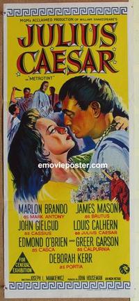 e734 JULIUS CAESAR Aust daybill R69 Marlon Brando, James Mason & Greer Garson, Shakespeare