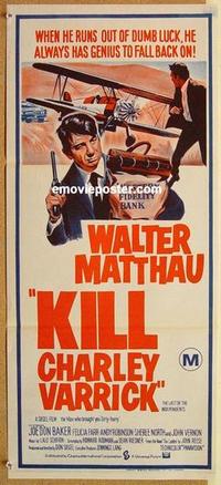 e515 CHARLEY VARRICK Australian daybill movie poster '73 Walter Matthau