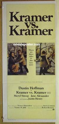 e752 KRAMER VS KRAMER Australian daybill movie poster '79 Hoffman, Streep