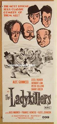 e759 LADYKILLERS Australian daybill movie poster R72 Guinness, gangsters!