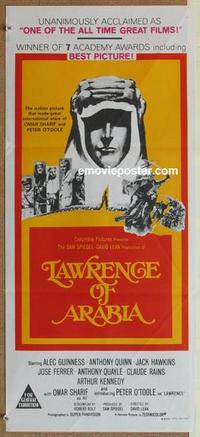 e771 LAWRENCE OF ARABIA Australian daybill movie poster R70s David Lean
