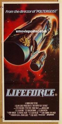 e776 LIFEFORCE Australian daybill movie poster '85 Tobe Hooper, Railsback