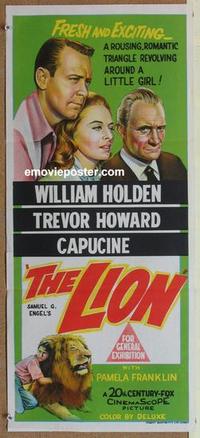 e780 LION Australian daybill movie poster '63 William Holden, Capucine