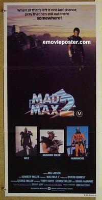e801 MAD MAX 2: THE ROAD WARRIOR Australian daybill movie poster '82 Mel