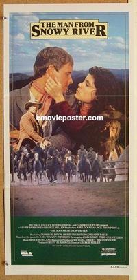 e810 MAN FROM SNOWY RIVER Australian daybill movie poster '82 George Miller