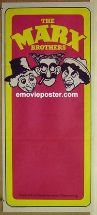 e819 MARX BROTHERS Australian daybill movie poster '70s Groucho, Harpo