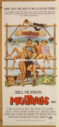 e823 MEATBALLS Australian daybill movie poster '79 Bill Murray, Reitman