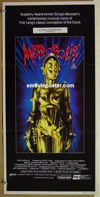 e826 METROPOLIS Australian daybill movie poster R84 Fritz Lang classic!