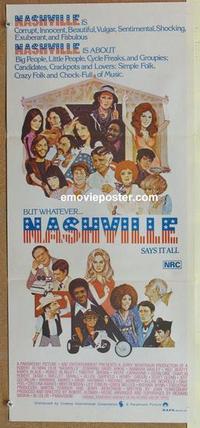 e854 NASHVILLE Australian daybill movie poster '75 Robert Altman, Carradine