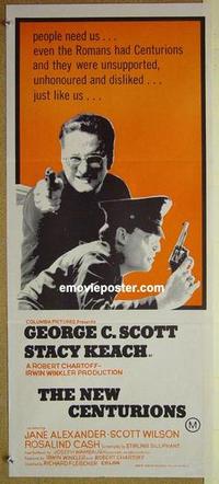 e863 NEW CENTURIONS Australian daybill movie poster '72 George Scott, Keach