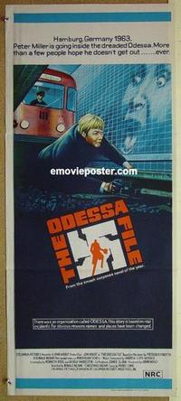 e874 ODESSA FILE Australian daybill movie poster '74 Jon Voight, Max Schell
