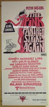e906 PINK PANTHER STRIKES AGAIN Australian daybill movie poster '76 Sellers