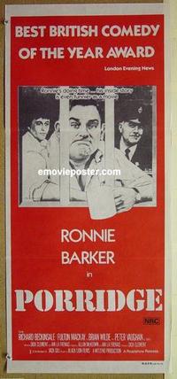 e922 PORRIDGE Australian daybill movie poster '79 English prison comedy!
