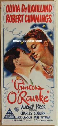 e929 PRINCESS O'ROURKE Australian daybill movie poster '43 de Havilland