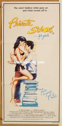 e931 PRIVATE SCHOOL Australian daybill movie poster '83 Phoebe Cates, Modine