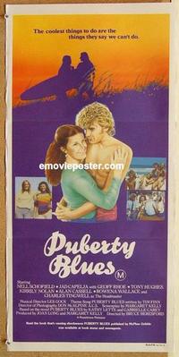 e936 PUBERTY BLUES Australian daybill movie poster '83 Bruce Beresford