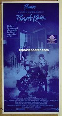 e938 PURPLE RAIN Australian daybill movie poster '84 Prince, Apollonia