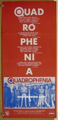 e940 QUADROPHENIA Australian daybill movie poster '79 The Who, rock & roll!