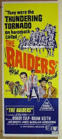 e941 RAIDERS Australian daybill movie poster '64 Robert Culp, Brian Keith