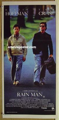e944 RAIN MAN Australian daybill movie poster '88 Cruise, Dustin Hoffman