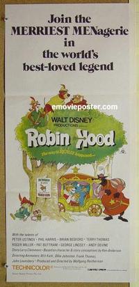 e964 ROBIN HOOD Aust daybill R83 Walt Disney cartoon, the way it REALLY happened!