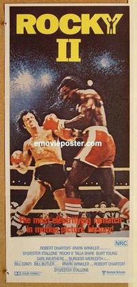 e972 ROCKY 2 Australian daybill movie poster '79 Sylvester Stallone, boxing!