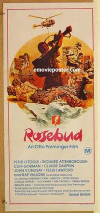 e983 ROSEBUD Australian daybill movie poster '75 Otto Preminger, O'Toole