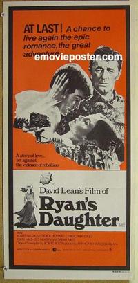 e987 RYAN'S DAUGHTER Australian daybill movie poster R70s Robert Mitchum
