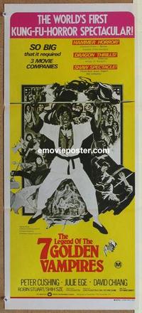 e404 7 BROTHERS MEET DRACULA Australian daybill movie poster '79 horror!