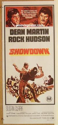 f007 SHOWDOWN Australian daybill movie poster '73 Rock Hudson, Dean Martin