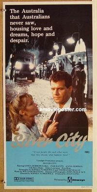 f009 SILVER CITY Australian daybill movie poster '84 Polish in Australia!