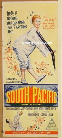 f032 SOUTH PACIFIC Australian daybill movie poster '59 Mitzi Gaynor