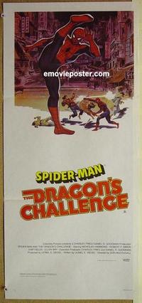 f036 SPIDER-MAN & THE DRAGON'S CHALLENGE/VILLAIN Australian daybill movie poster