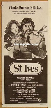 f041 ST IVES Australian daybill movie poster '76 Charles Bronson, Houseman