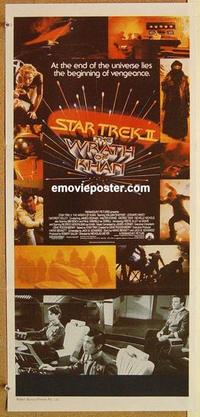 f043 STAR TREK 2 Australian daybill movie poster '82 Leonard Nimoy, Shatner