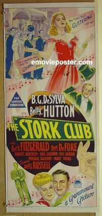 f055 STORK CLUB Australian daybill movie poster '45 Betty Hutton