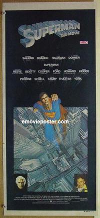 f062 SUPERMAN Australian daybill movie poster '78 Chris Reeve, Kidder