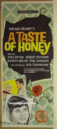 f081 TASTE OF HONEY Australian daybill movie poster '62 Rita Tushingham