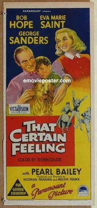 f095 THAT CERTAIN FEELING Australian daybill movie poster '56 Bob Hope