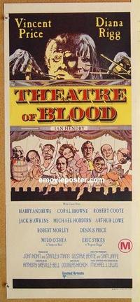 f098 THEATRE OF BLOOD Australian daybill movie poster '73 Vincent Price