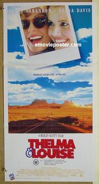 f099 THELMA & LOUISE Australian daybill movie poster '91 Susan Sarandon