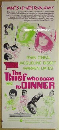 f104 THIEF WHO CAME TO DINNER Australian daybill movie poster '73 O'Neal
