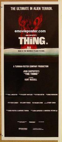f105 THING #1 Australian daybill movie poster '82 John Carpenter, Russell