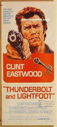 f118 THUNDERBOLT & LIGHTFOOT Australian daybill movie poster '74 Eastwood