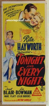 f121 TONIGHT & EVERY NIGHT Australian daybill movie poster '45 Hayworth