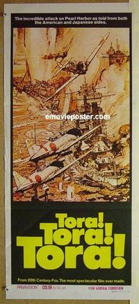 f124 TORA TORA TORA Australian daybill movie poster '70 Pearl Harbor image!