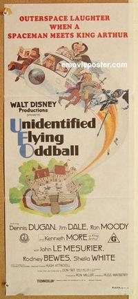 f139 UNIDENTIFIED FLYING ODDBALL Australian daybill movie poster '79 Disney
