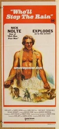 f164 WHO'LL STOP THE RAIN Australian daybill movie poster '78 Nick Nolte