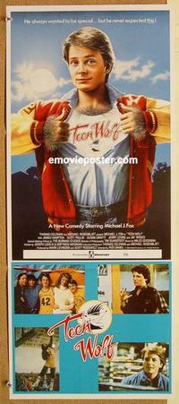 f084 TEEN WOLF Australian daybill movie poster '85 werewolf Michael J. Fox!